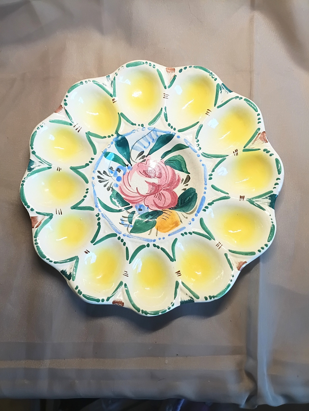 Hand-Painted Deviled Egg Platter